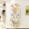 Naklejki ścienne 3D wazon wzór kwiatowy samoprzylepna usuwalna tapeta do sypialni salonu dekoracja domu