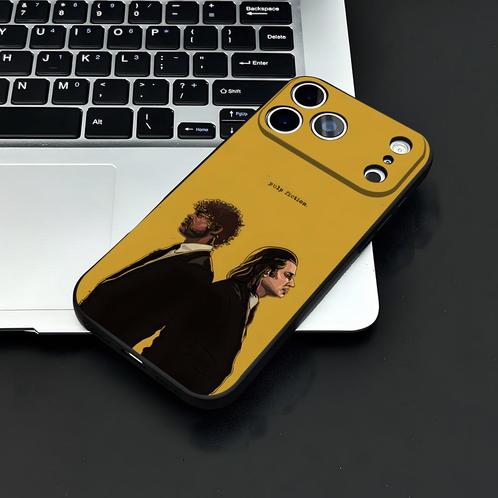 Movie P-Pulp-F- FictionS Phone Case For IPhone 17 Air 16 E Pro Max 15 14 13 Mini 12 Pro 11 Max Plus Black Soft Shell