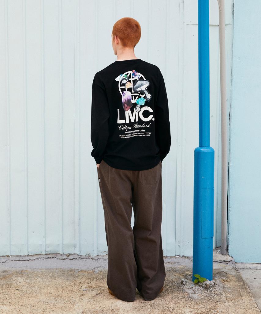 LMC Stone Globe Long Slv Tee White