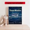 Seattle Seahawks Customize Your Name Diamond Painting Round Diamond Diy Frameless Holiday Artwork Suitable For Home Office Wall Decoration