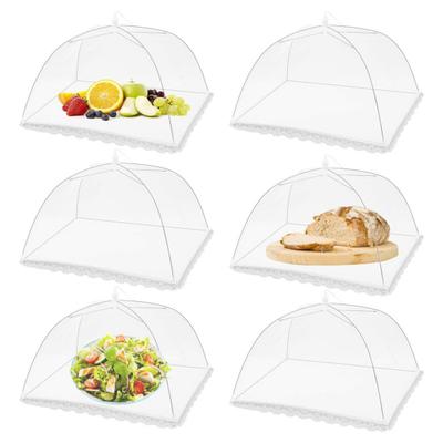 Netz-Abdeckung für Lebensmittel für Picknick, Camping, großes Pop-Up-Zelt, Schirm, zusammenklappbar, wiederverwendbare Netzabdeckungen für Outdoor-BBQ-Partys