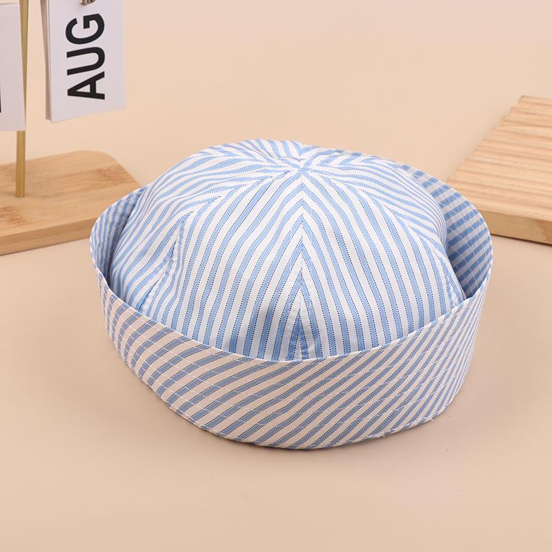 

Корейская полосатая матросская шляпа Милая сладкая шляпа-купол с отворотом Универсальная шляпа Девичьи французские шляпы Косплей Вечеринка Реквизит