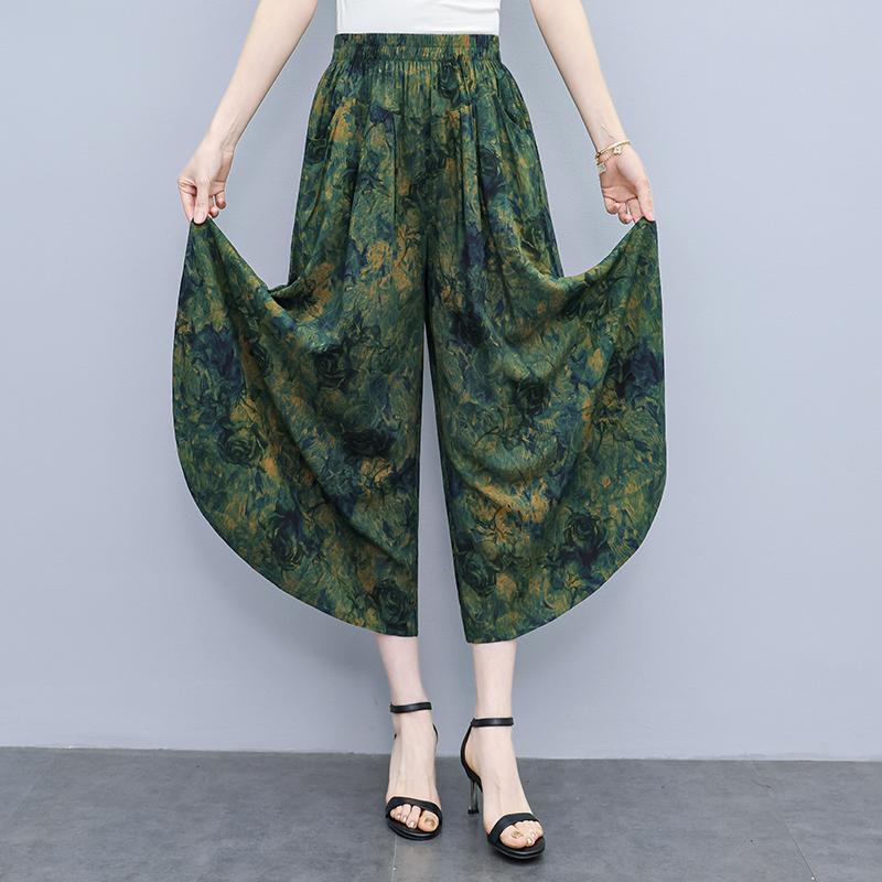Pantaloni oversize estivi Pantaloni eleganti casual a gamba larga Abiti estivi da donna in vita elastica