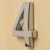 Digit Polished Number Sticker Plated Plate Pattern Nickel Sign Number Decal for Hotel