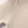 A-line Thick Pullover Dress for Autumn Winter Chic Long Ribbed Full Sleeve Party