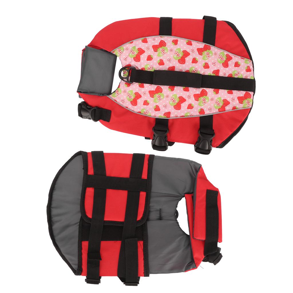Dog Life Vest Adjustable Tear Resistant Safe Dog Floatation Swimming Jacket with Back Handle for