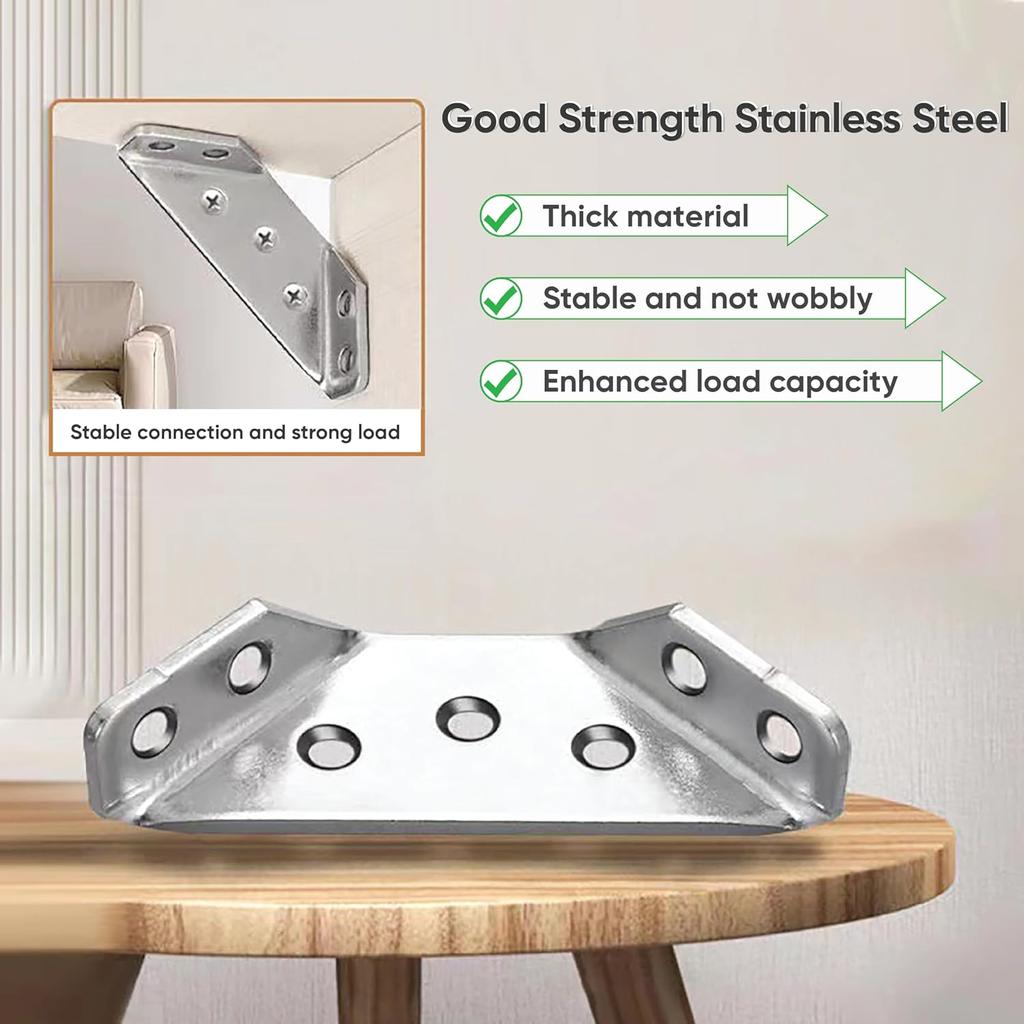 Multi-functional Furniture Corner Connectors  with Screws Fixed On Three Sides For Shelves Cabinets Furniture Connectors