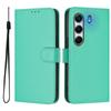 For TECNO Camon 40 Pro 4G Case Solid Color Wallet Leather Phone Cover with Strap