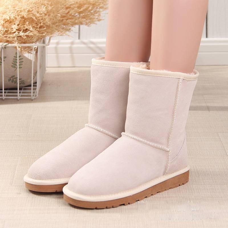 Hochwertige Winter-Schneestiefel für Damen und Herren mit kuscheligem Synthetikfell-Futter und robustem Rindsleder-Obermaterial