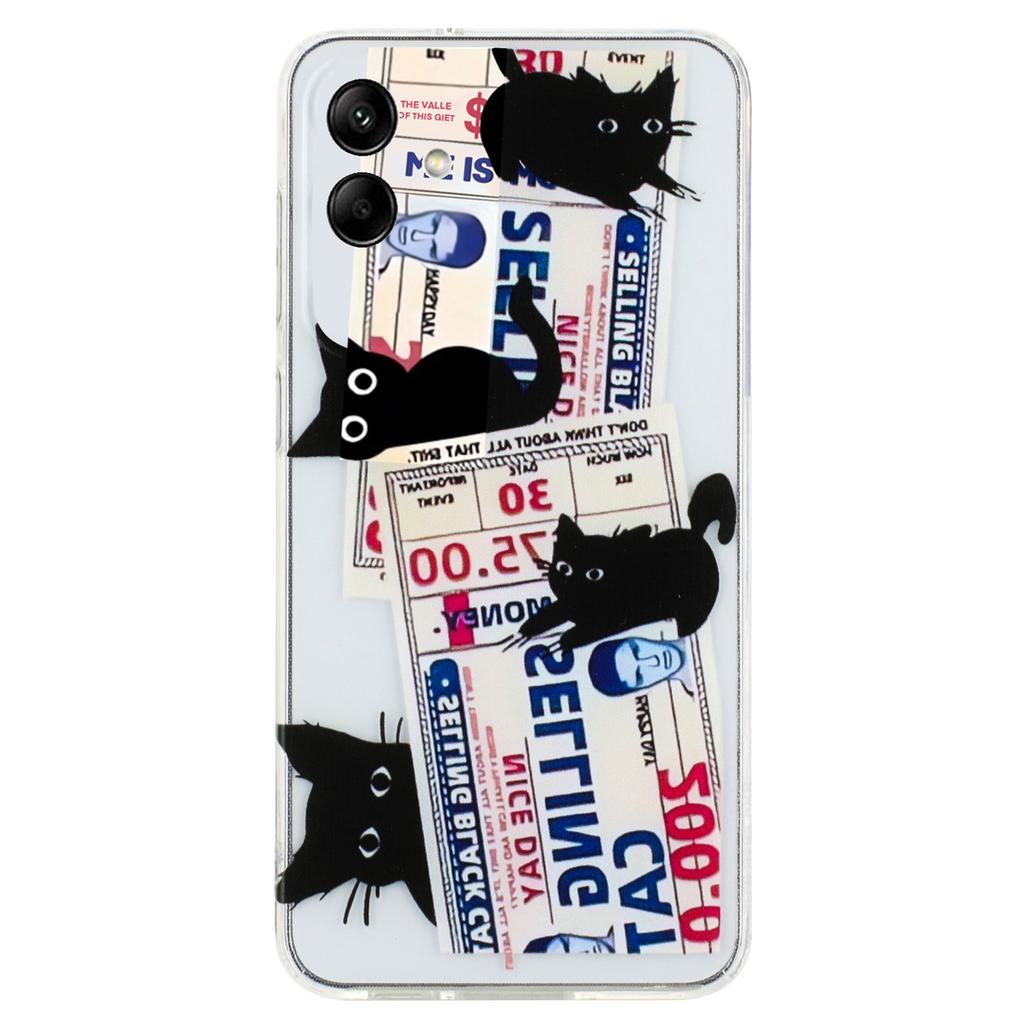 Para Samsung Galaxy A05 4G Capa TPU Anti-riscos Capa Traseira para Telefone com Padrão de Impressão