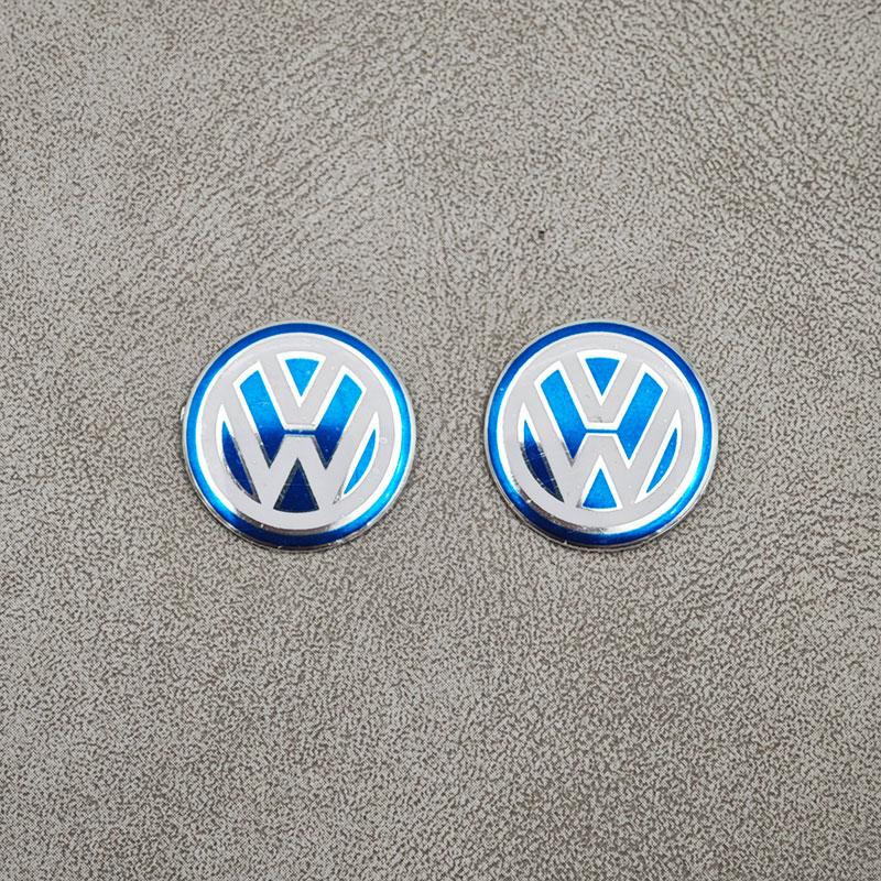 

VW GTI GOLF 2026 Hot For VW VOLKSWAGEN 2pcs 14mm Car Key Sticker Aluminum Emblem Decoration Decal For Volkswagen GTI VW Polo Gol