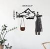 "Home Sweet Home" Modern Metal Wall-Mounted Coat Rack for Entrance Hall, Large Capacity for Coats, Hats, and Bags