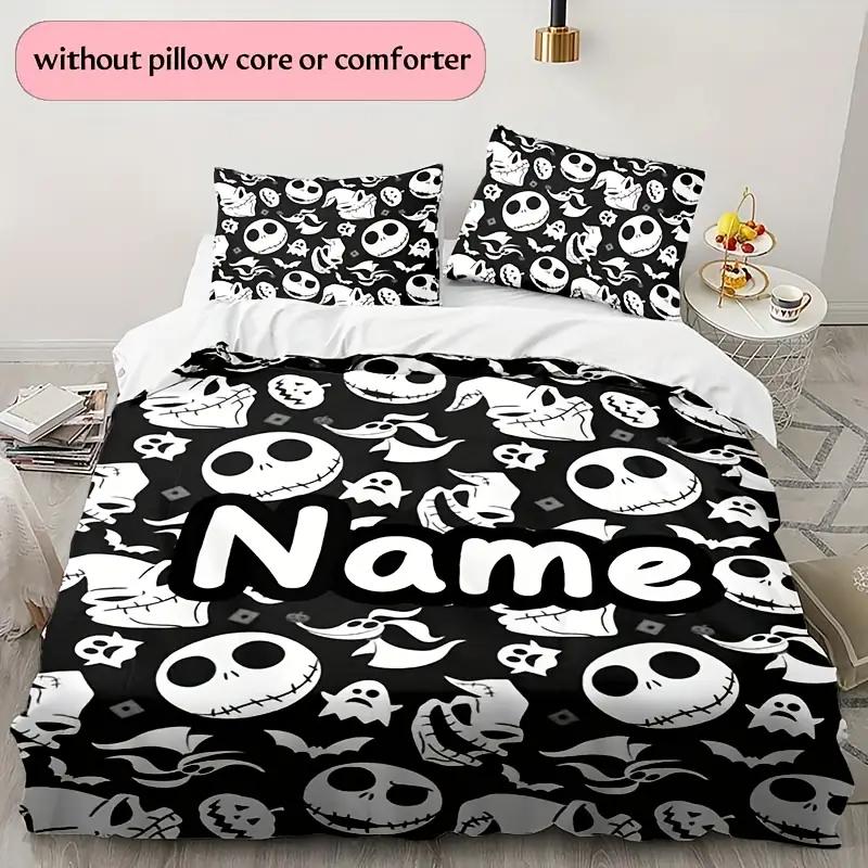 Halowen Comfortable Quilt Cover Set Halowen Theme Comfortable Beding Set Digital Print Plaid Patern Lovely Ghost Pumpkin One Comfortable Quilt Cover