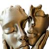 Estatua de Arte Facial para Mujer Figura Abstracta Pensadora Decoración de Mesa Escultura Facial Abstracta para Hogar Oficina Habitación Escritorio Soporte de TV Mesa de Café Decoración