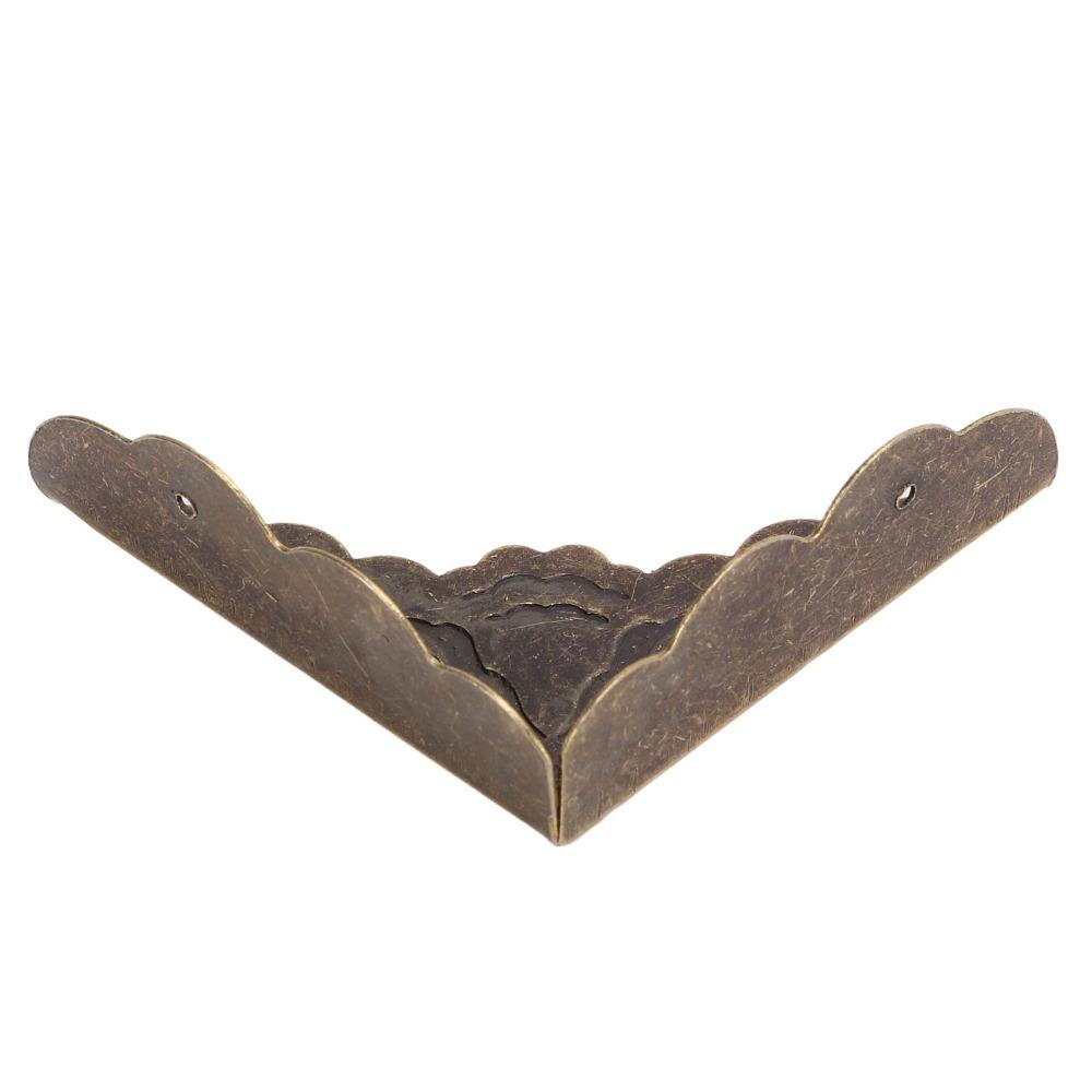 40pcs Bronze Box Corner Protectors Right Angle Edge Guard Protector  Wooden Chest