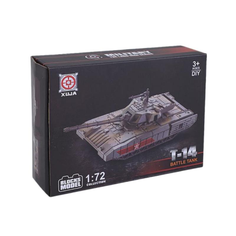 1:72 Creative Military Series Russian T-14 Main Battle Tank Model Building Blocks DIY Assembled Bricks Toys For Boys Xmas Gifts
