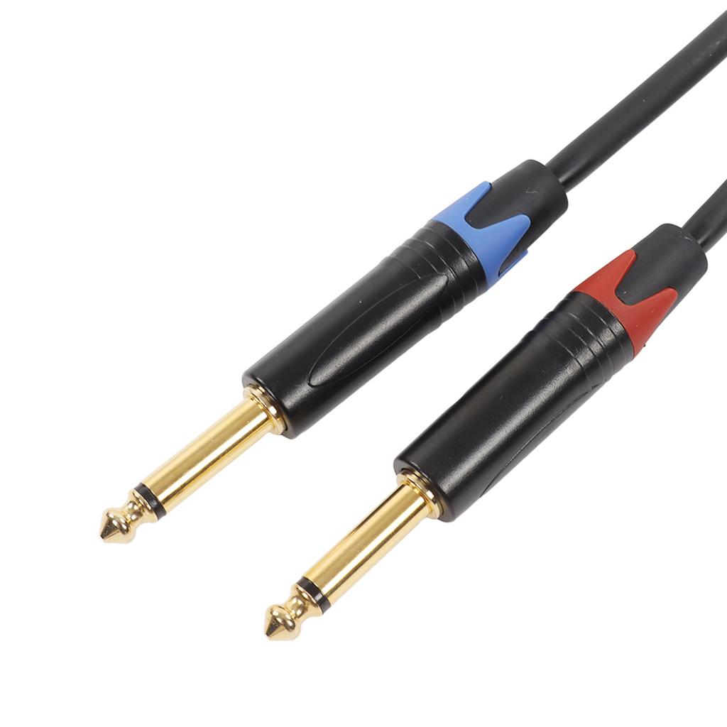 3.5mm 1Celsius8 Inch Male To Dual 6.35mm 1Celsius4 Inch TS Male Cable Stereo 1Celsius4 To 1Celsius8 Cable for Amplifier Mixer