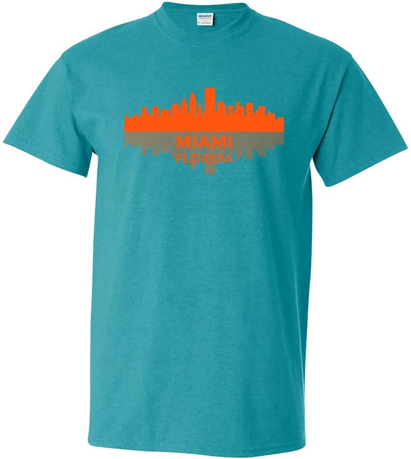 

Miami Florida Skyline - City Classic Sports Team T Shirt - Antique Jade 3XL