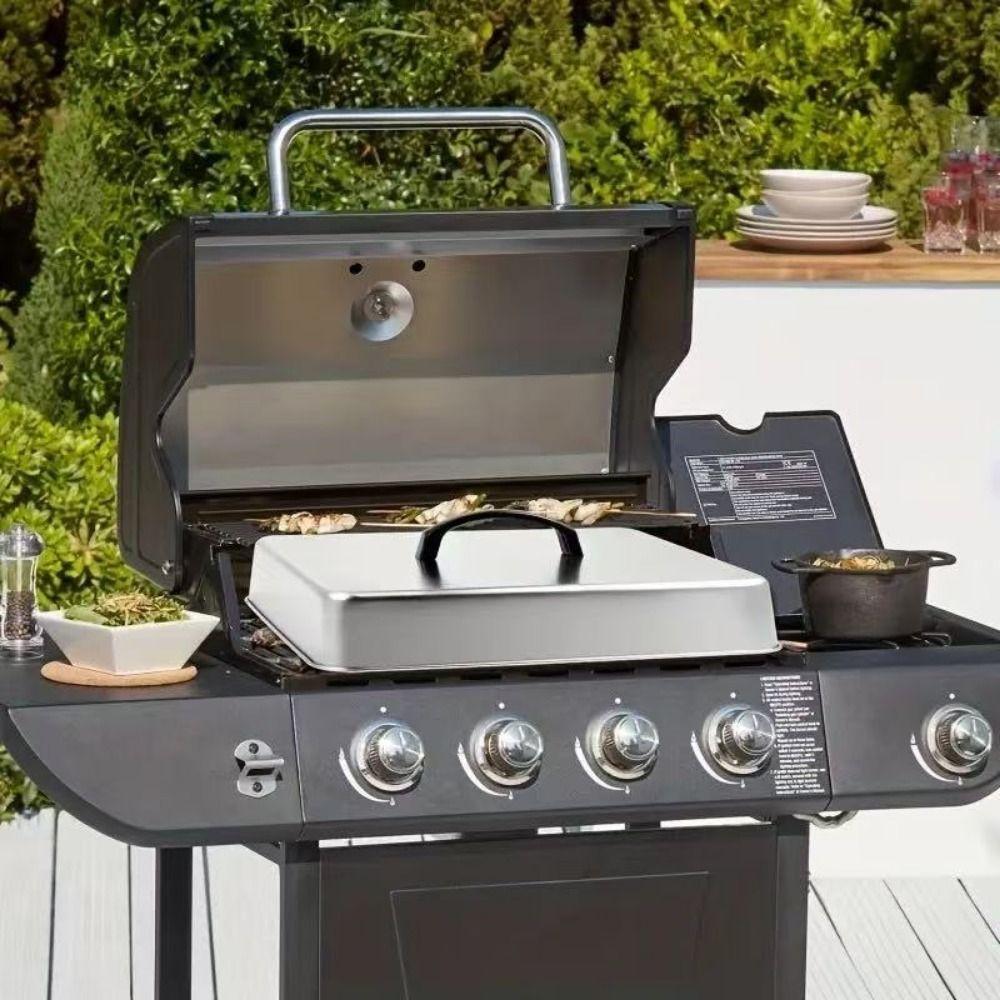 Stainless Steel Cheese Melting Dome Heat Resistant Rectangular Basting Cover  Grill Accessories