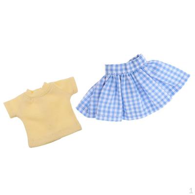 Handgefertigte zweiteilige Outfits Rock und Oberteil für 1/6 Blythe Puppe
