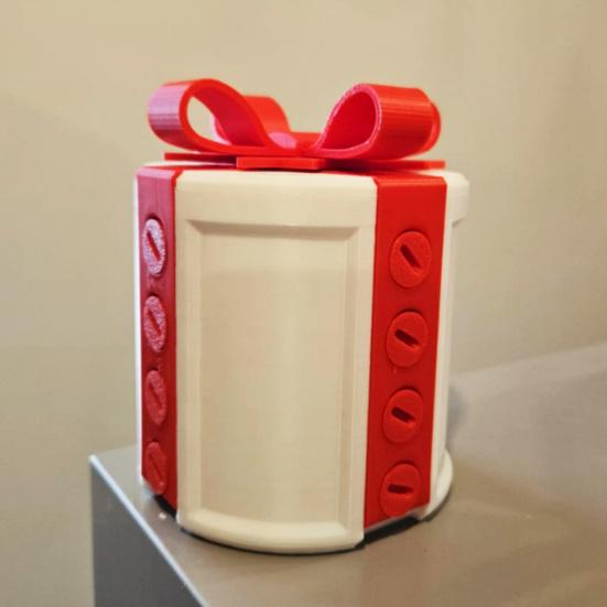 3D Tréfa Csavaros Doboz Bosszantó Ajándékdoboz Csavarokkal Újrafelhasználható Puzzle Doboz Masnival Gag Ajándék Szeretteinek Valentin-napi Tréfák