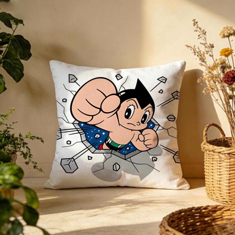 Hot A Astro Boying Cushion Cover Versatile DoubleSided Pillow Case Fit for Sofa Bed Car Daily Decor