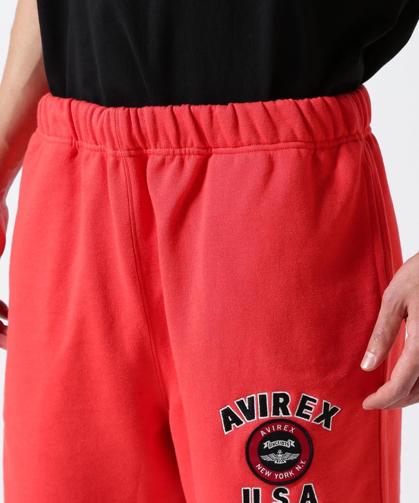 AVIREX Varsity Logo Shorts Store Varsity Logo Size XL (Official Exclusive) Men's Shorts, (150), Orange, 783-5913002