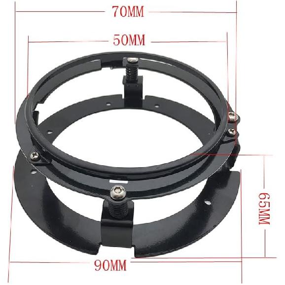 ZULOW Motorcycle 5.75" LED Chrome Headlight Kit with Bracket For VTX 1300 1800 (2002-2014), Black, LED, Polycarbonate Lens, Waterproof, Dustproof,