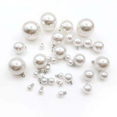 10PCS Handmade Imitation Pearl ABS Pearl Buttons for Sweater DIY Dangle Earrings Pendant  Girls
