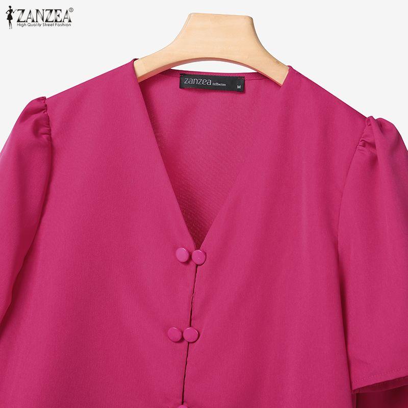 ZANZEA Women Short Sleeve Blouse and Long Skirts Summer Two Piece Suit Sets