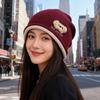 New Style Dui Dui Hat for Women In Autumn and Winter Korean Style Loose Big Head Circumference Cold Hat Showing Face Little Cute Pullover Cap