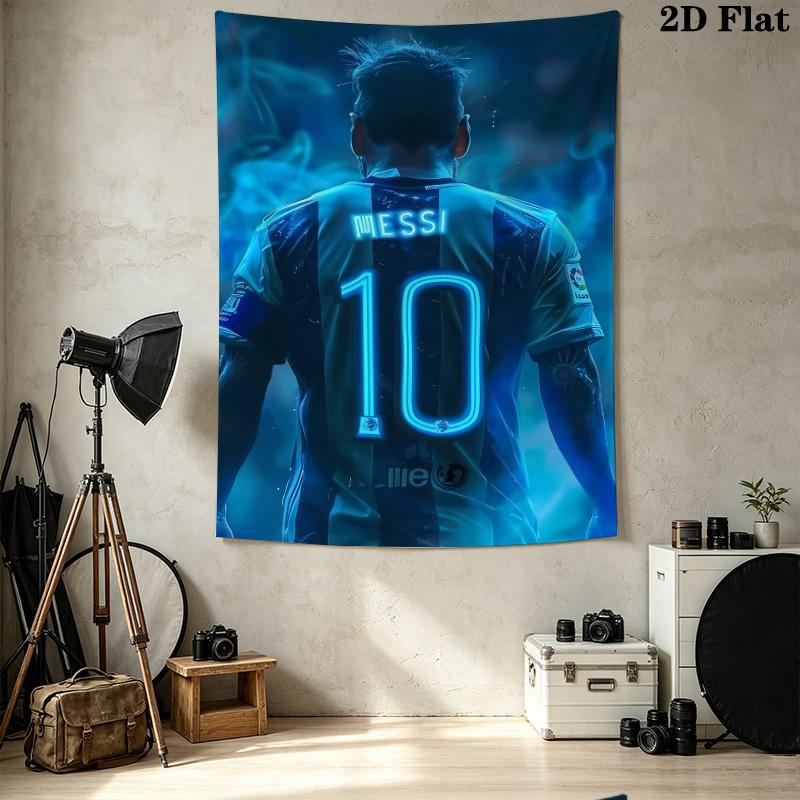 Messi Wall Tapestry Aesthetic Wall Hanging Printed Fabric Blanket Decorative Tapestries For Bedroom Living Room Home Decor