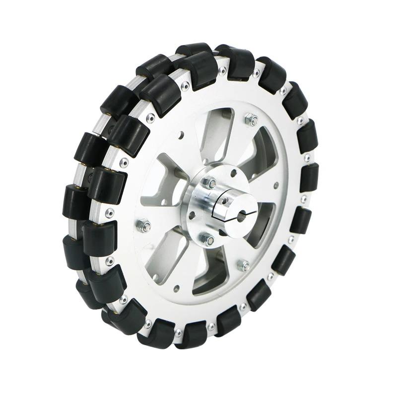 High Load 203mm Omnidirectional Metal Hub Caster Wheel for Smart Cars (40KG Capacity)