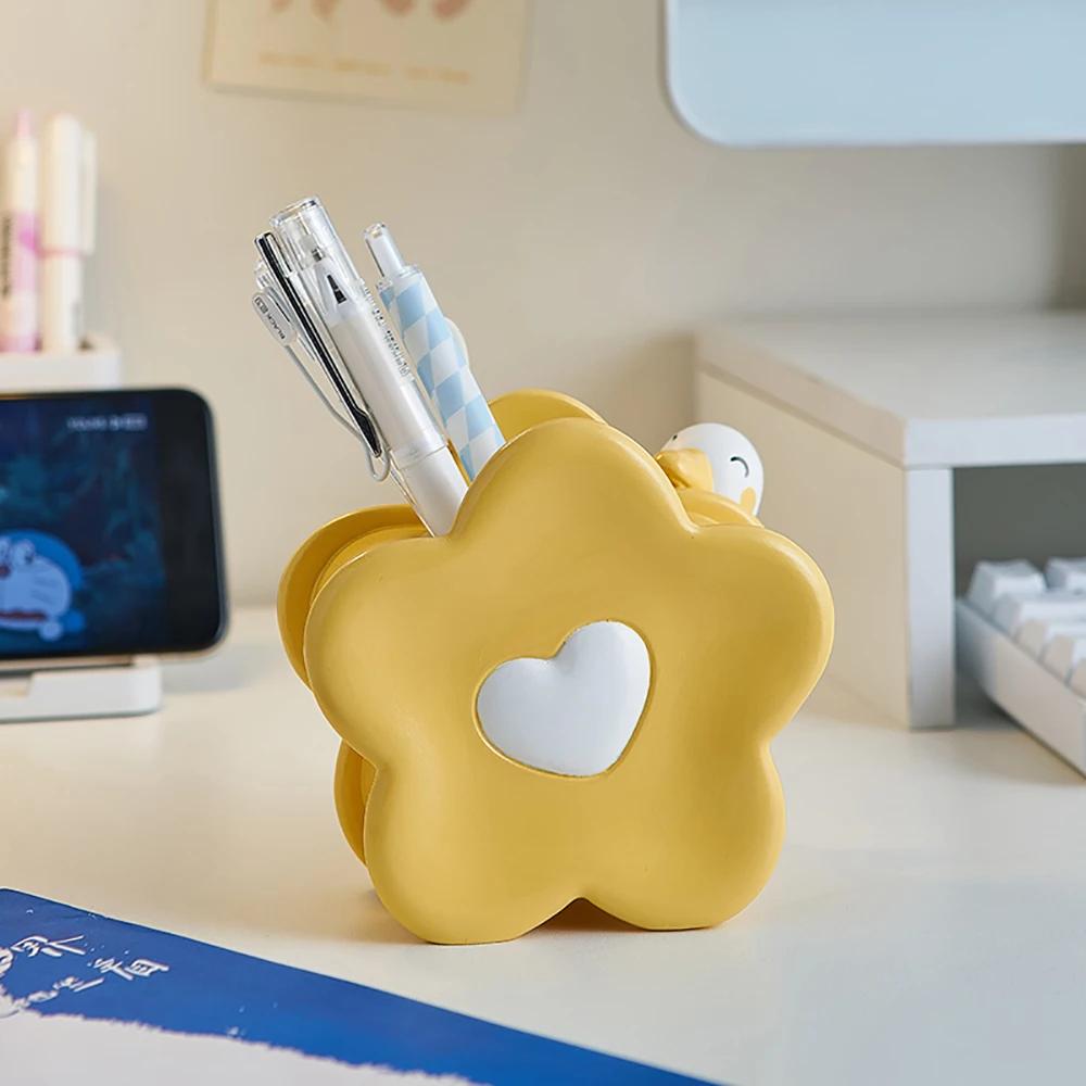 Minimalism Desktop Pen Container Storage Device Student Desktop Storage Desk Decoration Makeup Brush Storage Bottle