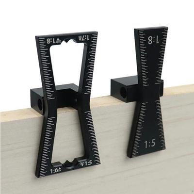 Holzbearbeitung Schwalbenschwanzmarkierer Aluminiumlegierung Schwalbenschwanzmarkierschablone Vorrichtung 1:5 &1:8 Holzverbindungslehre mit Skala DIY-Werkzeuge