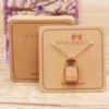 100pcs Jewerly Tag Square Stud Display Packing Card for Gift Label A
