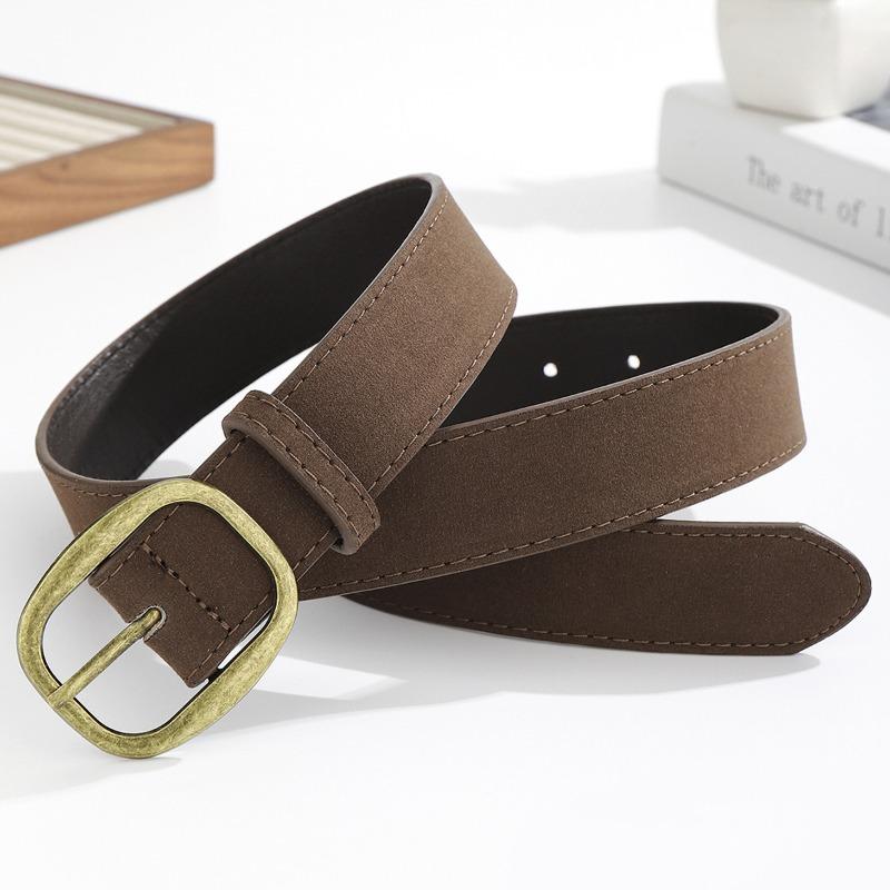 Trendy American Retro Buckle Wide Women’s Belt Unique Versatile Elegant and Sophisticated; Decorative Belt to Pair with Jeans