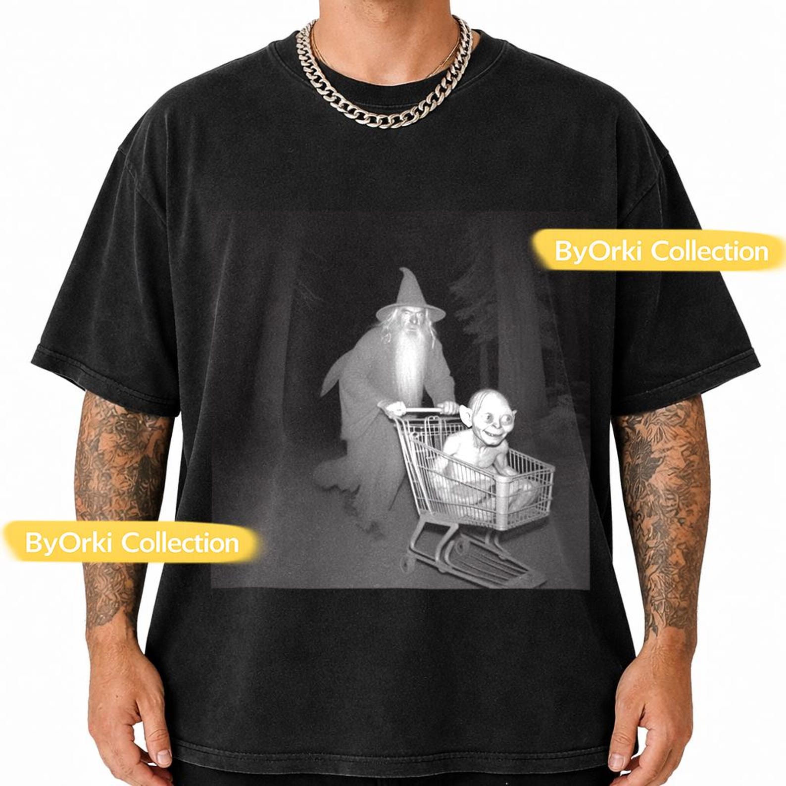 Memes Gandalf and Gollum T shirt | Funny Lord of the Rings Tee L