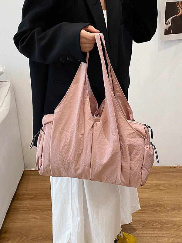 Borsa Tote Pieghettata alla Moda con Tasche Multiple: Borsa a Spalla Versatile, Leggera e di Grande Capacità 2026