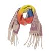 Autumn and winter new loop yarn imitation mohair jacquard small flower scarf