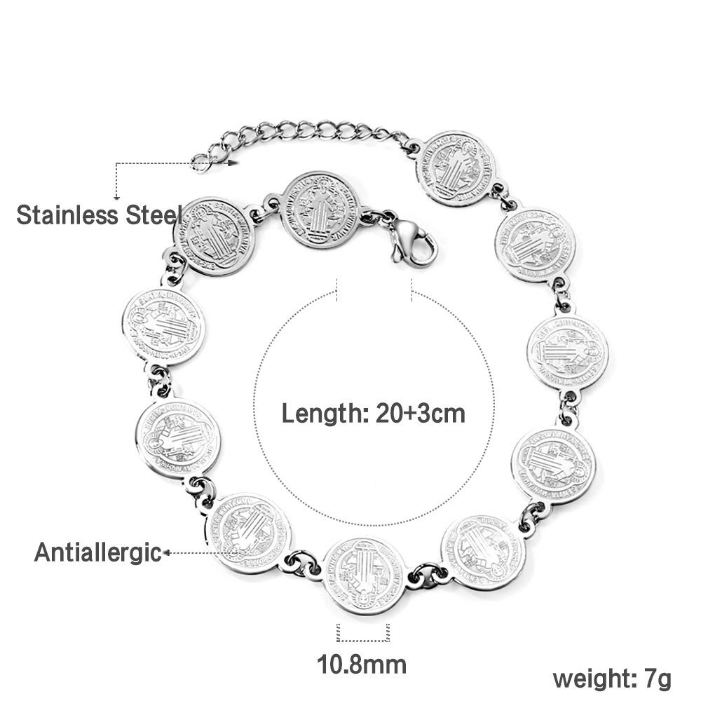 eBay jewelry bracelet women's niche design sense circle steel ball portrait creative stainless steel bracelet women