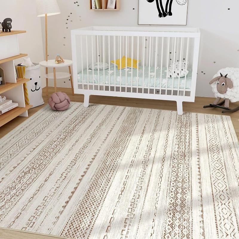 Bohemian Carpet Moroccan Farmhouse Neutral Wind Anti Pollution Indoor Rug Home Bedroom Dining Table Office Room Decoration Mat