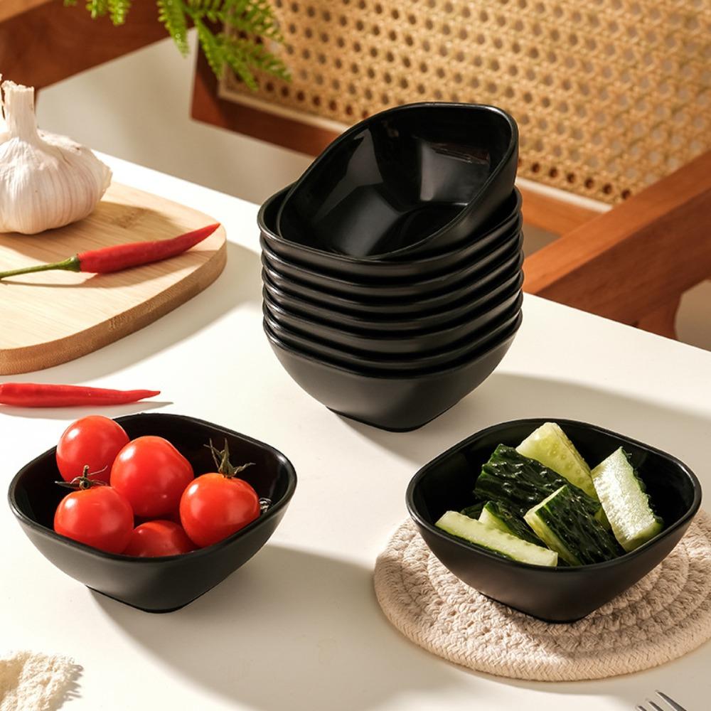 10 Piece Flower/Square Sauce Dish Plastic Appetizer Dish Multifunctional Seasoning Dish  Restaurant