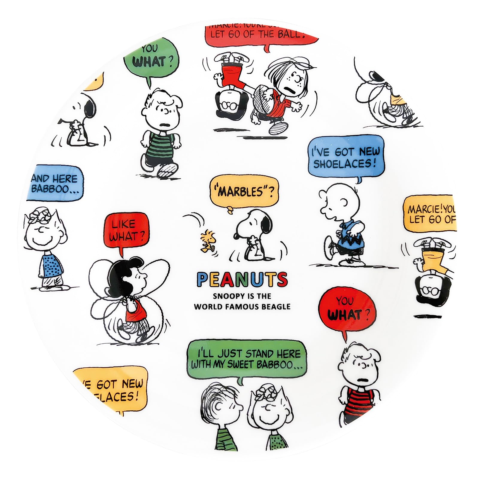 PEANUTS Snoopy Characters 20cm Retro Snoopy Made in Product Number 607147 Plate, Approx. Diameter, Talk, Color, Tableware, Accessories, White, Japan, белый