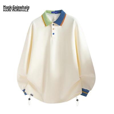 Mark Fairwhale Men's Color Block POLO Sweatshirt