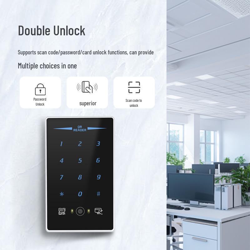 QR Code & ID Card Access Control Reader with Password & Wiegand 26/34 Compatibility
