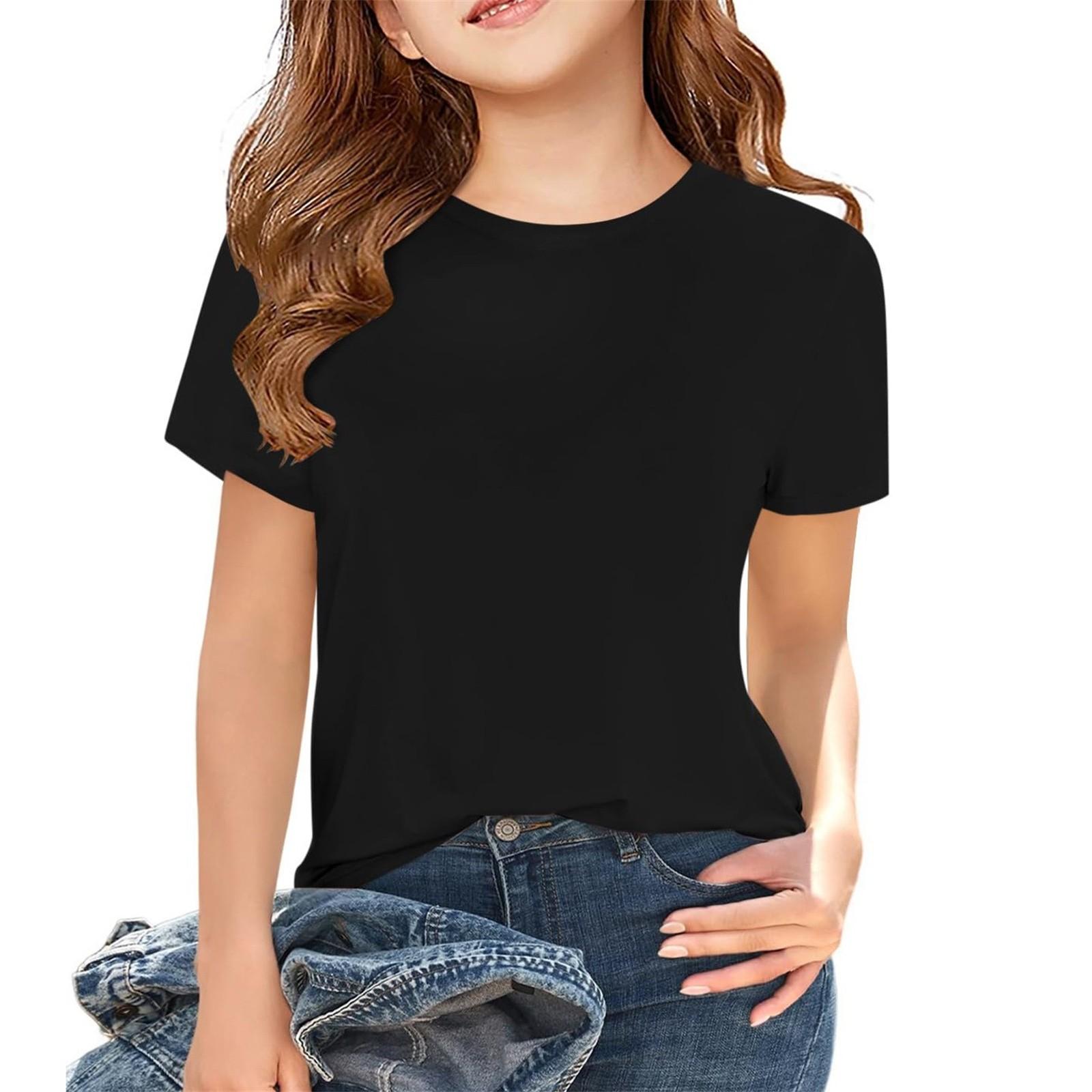 

Детская свободная однотонная спортивная рубашка с коротким рукавом, модная спортивная рубашка 150 чёрный