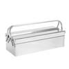 Cantilever Tool Box 2 Tier 3 Tray Stainless Steel Portable Expandable Tool Storage Box for Home Auto