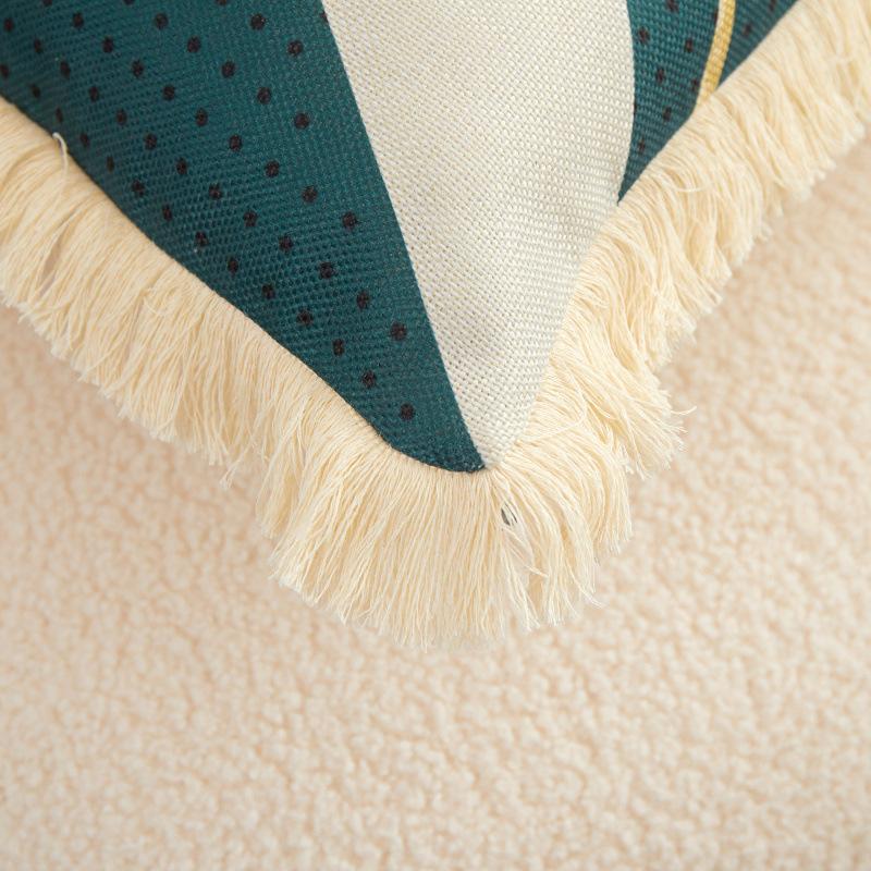 Business Gift Souvenir Linen Digital Printing Tassel Back Pillow Bedside Pillow
