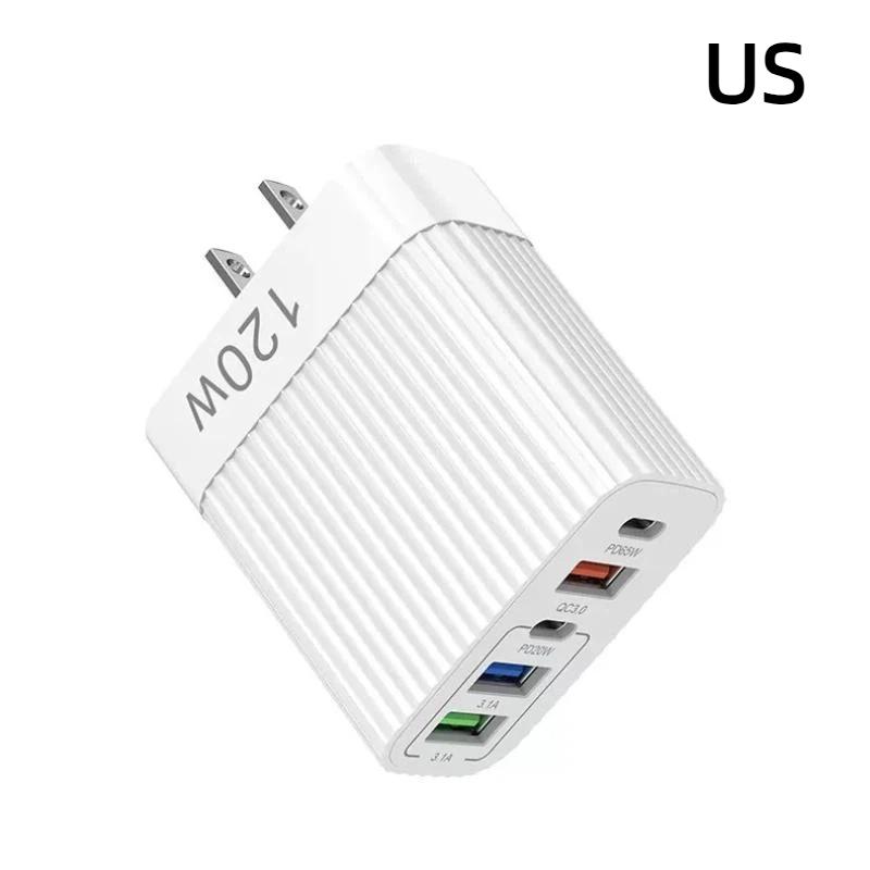 120W Schnellladegerät Mit 3 USB-A Und 2 USB-C Ports Hohe Ladegeschwindigkeit Für Reisen Home-Office-Nutzung Für Smartphones Tablets
